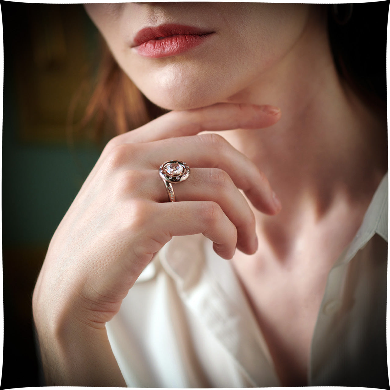 Galactic Rose Cut Diamond Ring