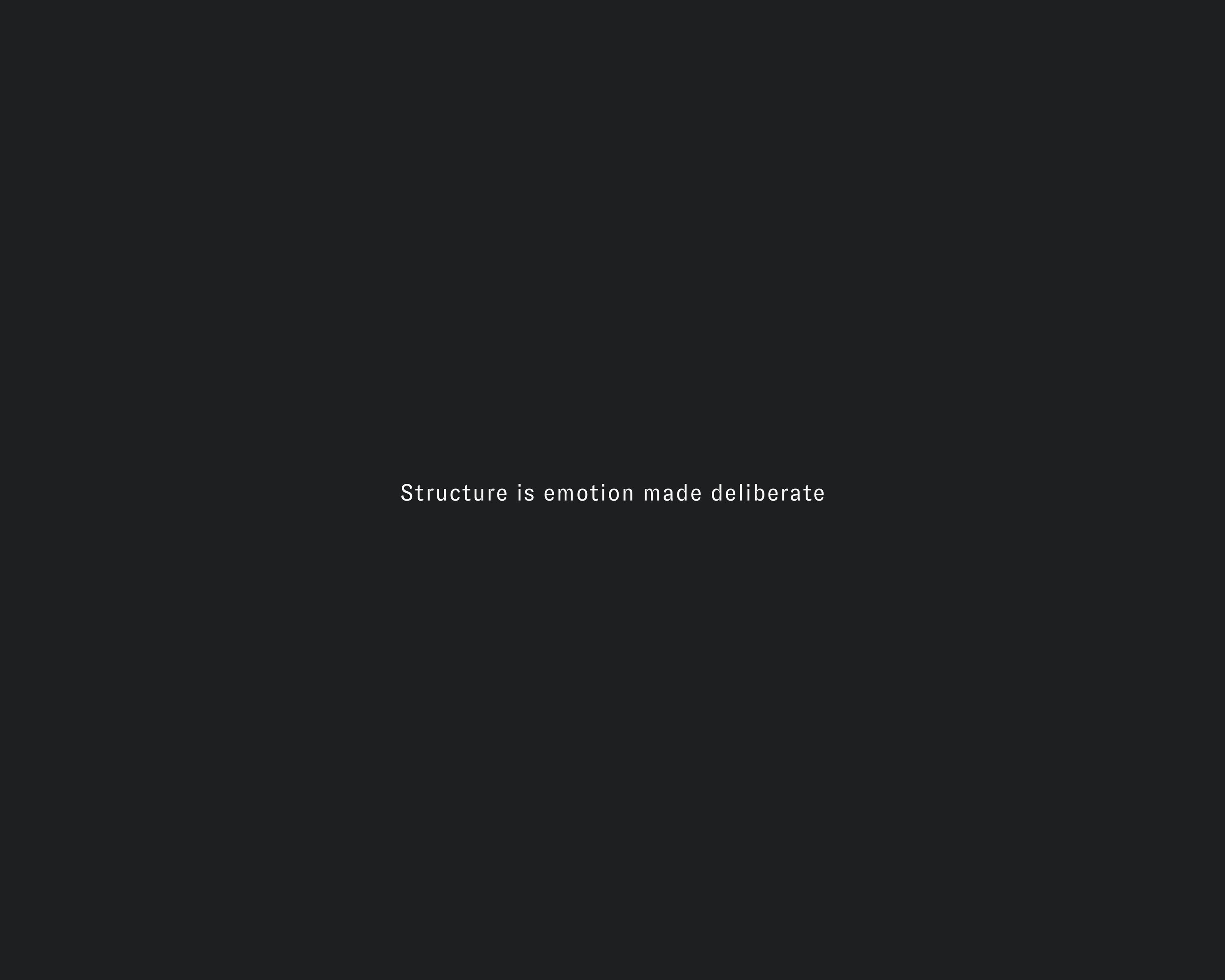Text slide on structure and emotion