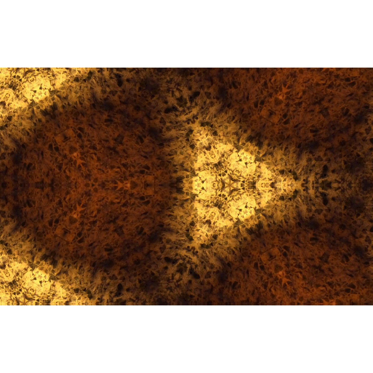 Rust-like texture with a glowing centre on a white background. Material reference image reflecting the texture and tonal inspiration of Equinox Auriga Earrings
